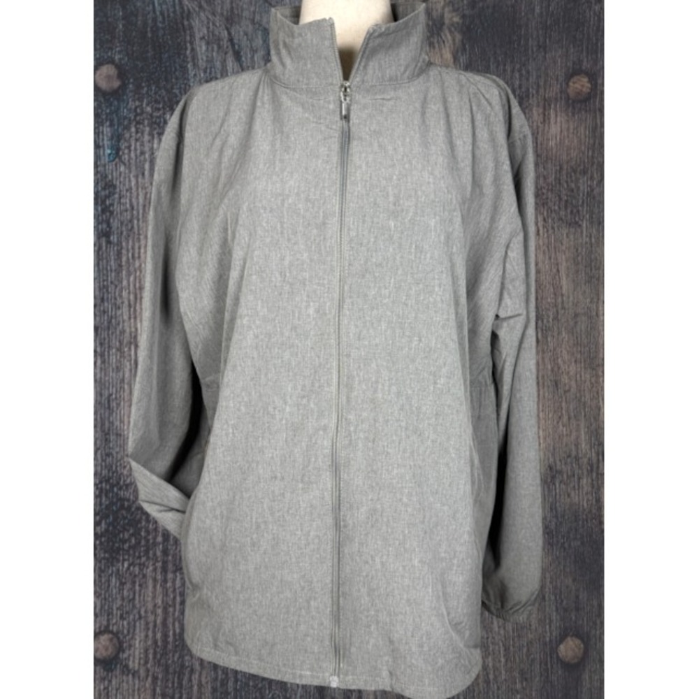 Hang Ten Hybrid UPF 50+ Water Repellent Full Zip Gray Jacket Womens XXL Gorpcore